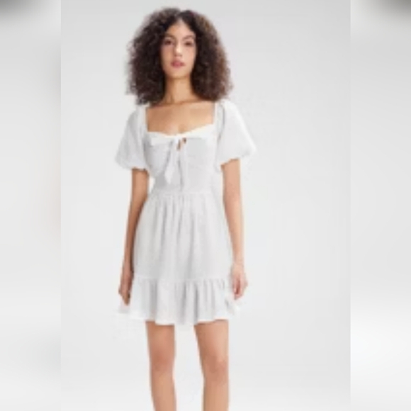 wild fable Dresses & Skirts - White Puff Sleeve Dress